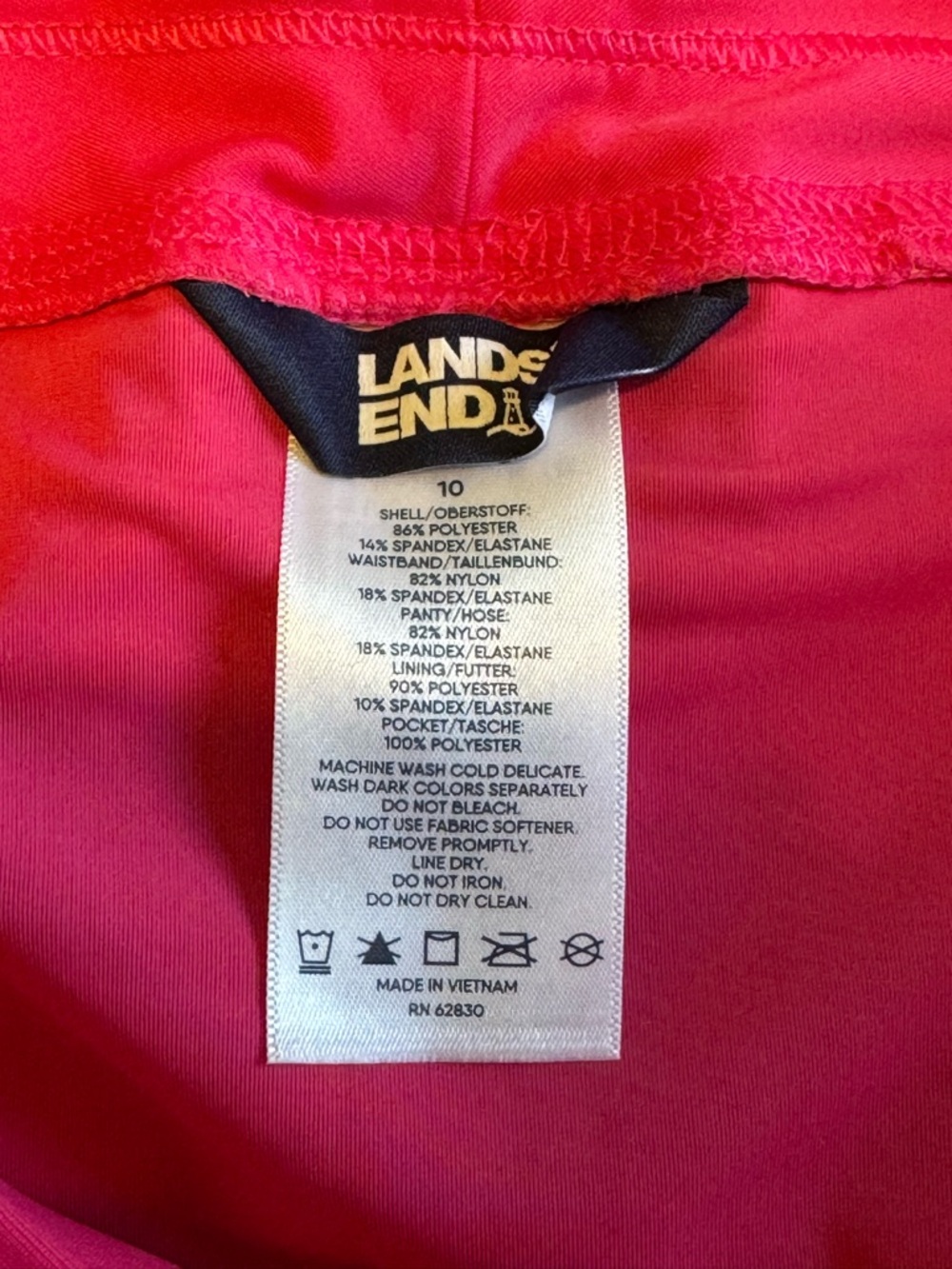 Lands' End Women's 5" Quick Dry Elastic Waist Board Shorts Swim Cover-up Shorts - Picture 3 of 5